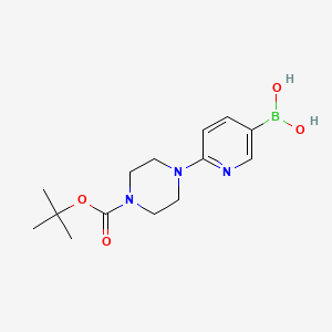 Chemical structure of 2-(4-N-Boc-piperazino)pyridine-5-boronic acid