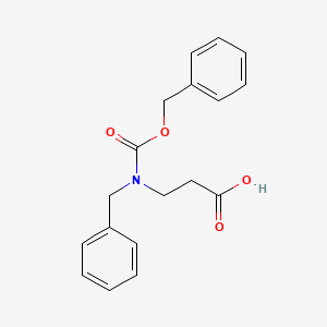 Chemical structure of N-[(Phenylmethoxy)carbonyl]-N-(phenylmethyl)-beta-alanine