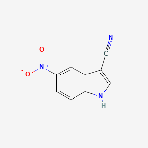 Chemical structure of 5-Nitro-1H-indole-3-carbonitrile