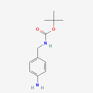 Chemical structure of 4-(N-Boc-Aminomethyl)aniline