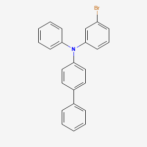 Chemical structure of N - (3-bromophenyl) - N-phenyl - [1,1-biphenyl] - 4-amine