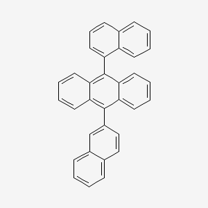 Chemical structure of 9-(1-Naphthyl)-10-(2-naphthyl)anthracene