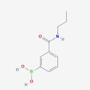 Chemical structure of 3-(n-Propylcarbamoyl)benzeneboronic acid(contains varying amounts of Anhydride)