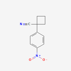 Chemical structure of 1-(4-Nitrophenyl)cyclobutanecarbonitrile