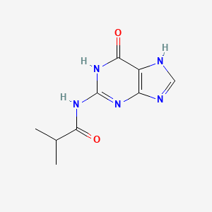 Chemical structure of N-(6-Oxo-6,7-dihydro-1H-purin-2-yl)isobutyramide