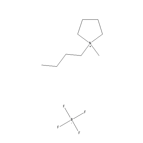 Chemical structure of N-Butyl-N-methylpyrrolidinium tetrafluoroborate