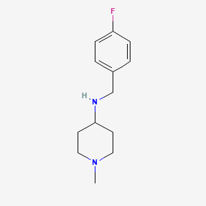 Chemical structure of N-[(4-Fluorophenyl)methyl]-1-methyl-4-piperidinamine