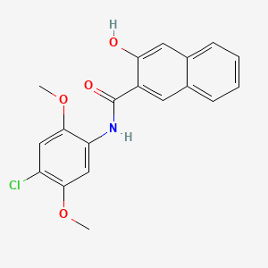 Chemical structure of N-(4-Chloro-2,5-dimethoxyphenyl)-3-hydroxy-2-naphthamide