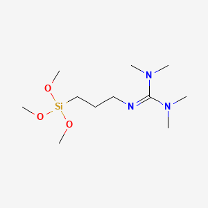 Chemical structure of N,N,N',N'-tetramethyl-N''-[3-(trimethoxysilyl)propyl]guanidine