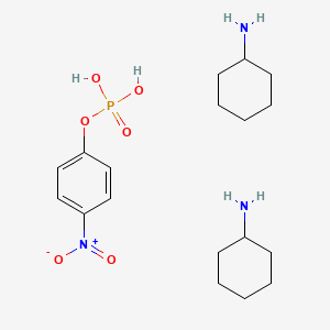 Chemical structure of 4-Nitrophenyl phosphate, bis(cyclohexylammonium) salt