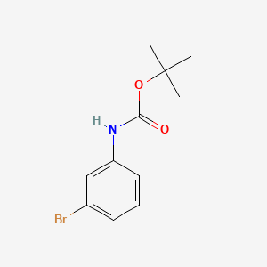 Chemical structure of N-(tert-Butoxycarbonyl)-3-bromoaniline