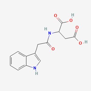 Chemical structure of N-(3-Indolylacetyl)-DL-aspartic acid