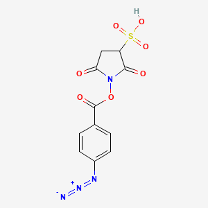 Chemical structure of N-Hydroxysulphosuccinimidyl-4-azidobenzoate