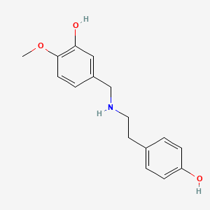 Chemical structure of N-(p-Hydroxyphenethyl)-N-(3-hydroxy-4-methoxy)benzylamine