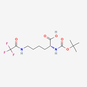 Chemical structure of Nalpha-Boc-Nepsilon-trifluoroacetyl-D-lysine