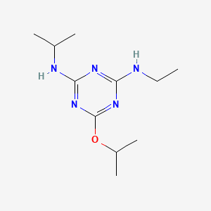 Chemical structure of 2-N-ethyl-6-isopropoxy-4-N-isopropyl-1,3,5-triazine-2,4-diamine