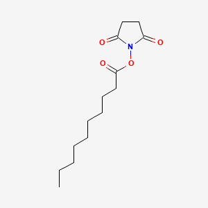 Chemical structure of N-Succinimidyl Decanoate