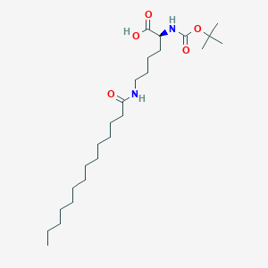 Chemical structure of Nα-tert-Butoxycarbonyl-Nε-tetradecanoyl-L-lysine