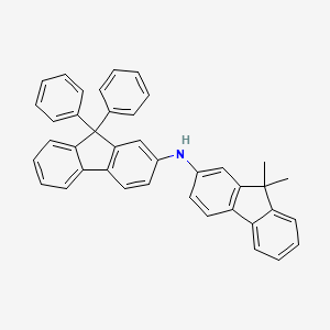 Chemical structure of N-(9,9-Dimethyl-9H-fluoren-2-yl)-9,9-diphenyl-9H-fluoren-2-amine