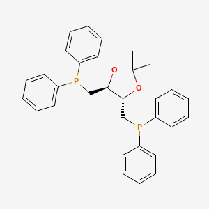 Chemical structure of (+)-2,3-O-Isopropylidene-2,3-dihydroxy-1,4-bis(diphenylphosp