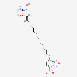 Chemical structure of omega(7-nitro-2-1,3-benzoxadiazol-4-yl)(2S,3R,4E)-2-aminooctadec-4-ene-1,3-diol
