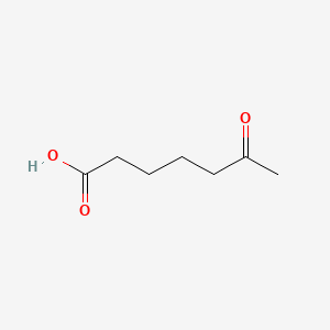 Chemical structure of 6-Oxoheptanoic acid