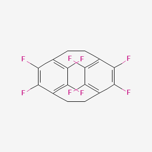 Chemical structure of 4,5,7,8,12,13,15,16-Octafluoro[2.2]paracyclophane