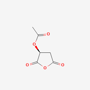 Chemical structure of (-)-O-Acetyl-L-malic Anhydride
