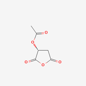 Chemical structure of (+)-O-Acetyl-D-malic Anhydride