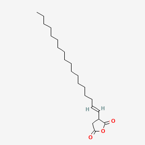 Chemical structure of Octadecenylsuccinic Anhydride (mixture of isomers)