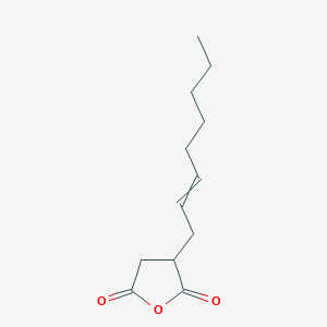 Chemical structure of 2-Octenylsuccinic anhydride