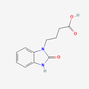 Chemical structure of 4-(2-oxo-2,3-dihydro-1H-1,3-benzodiazol-1-yl)butanoic acid