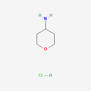 Chemical structure of oxan-4-amine hydrochloride