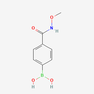 Chemical structure of [4-(methoxycarbamoyl)phenyl]boronic Acid