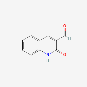 Chemical structure of 2(1H)-Quinolinone-3-carboxaldehyde