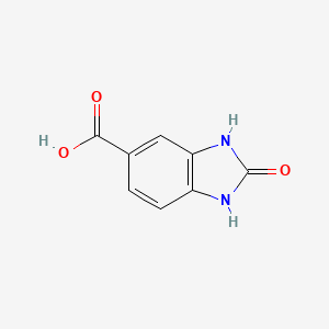Chemical structure of 2-Oxo-2,3-dihydro-1H-benzo[d]imidazole-5-carboxylic acid