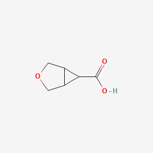 Chemical structure of 3-Oxabicyclo[3.1.0]hexane-6-carboxylic acid
