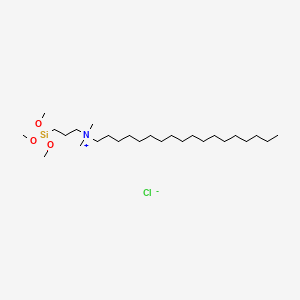 Chemical structure of Octadecyldimethyltrimethoxysilylpropylammoniumchlorideinme solution