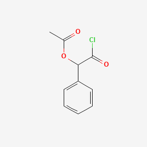 Chemical structure of 1-(Chloroformyl)benzyl acetate