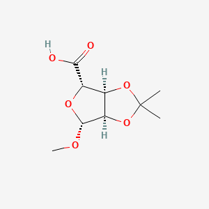 Chemical structure of 2,3-O-Isopropylidene-1-O-methyl-D-ribosic acid