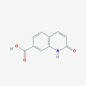 Chemical structure of 2-Oxo-1,2-dihydroquinoline-7-carboxylic acid