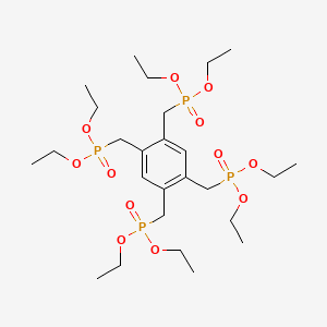 Chemical structure of Octaethyl [Benzene-1,2,4,5-tetrayltetrakis(methylene)]tetrakis(phosphonate)