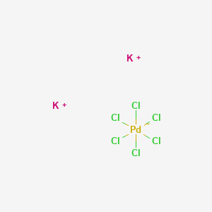 Chemical structure of Potassium hexachloropalladate(IV)