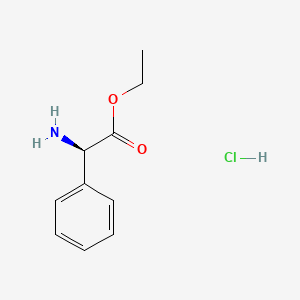 Chemical structure of D-phenylglycine ethyl ester·HCl