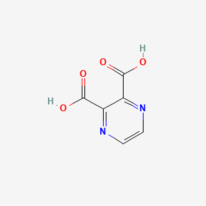 Chemical structure of 2,3-Pyrazinedicarboxylic acid