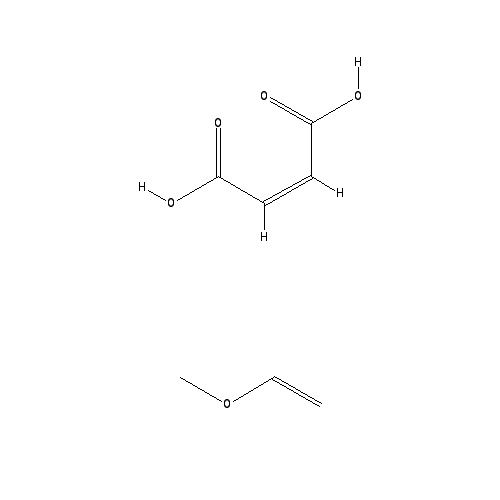 Chemical structure of Poly(methyl vinyl ether-alt-maleic acid)
