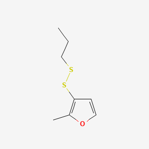 Chemical structure of Propyl 2-methyl-3-furyl disulfide