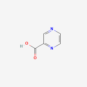 Chemical structure of 2-Pyrazinecarboxylic acid