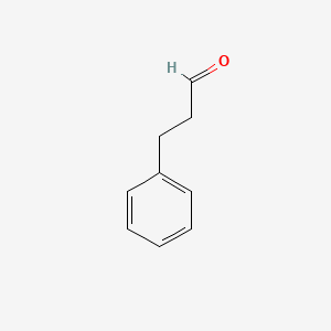 Chemical structure of Benzenepropanal
