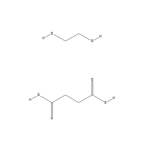 Chemical structure of Poly(ethylene succinate)